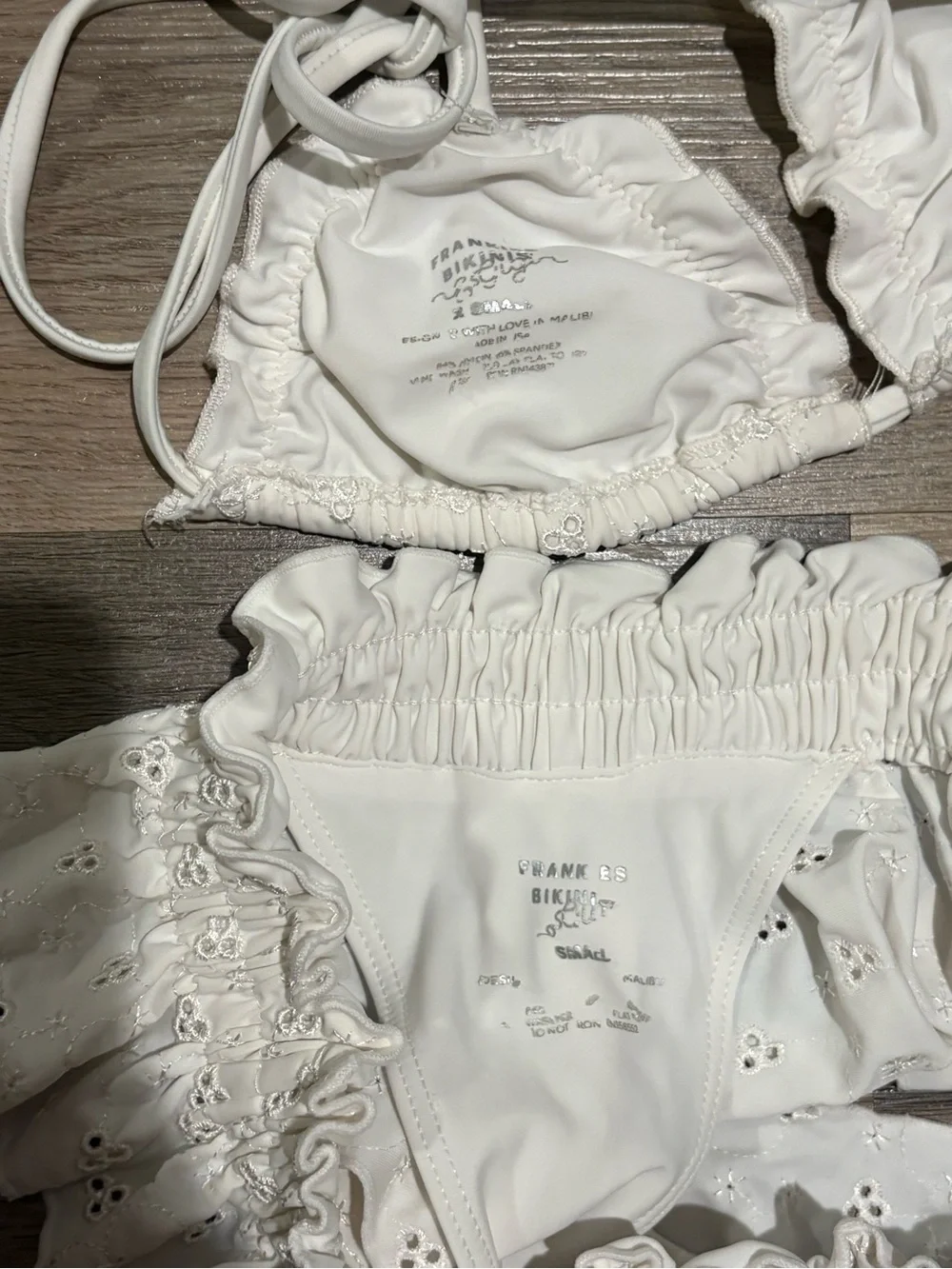 Frankie’s Bikinis x Gigi Hadid White Eyelet Bikini Set